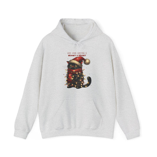 Ink and Charms Designs Hoodie Ash / S Christmas Cat sweatshirt
