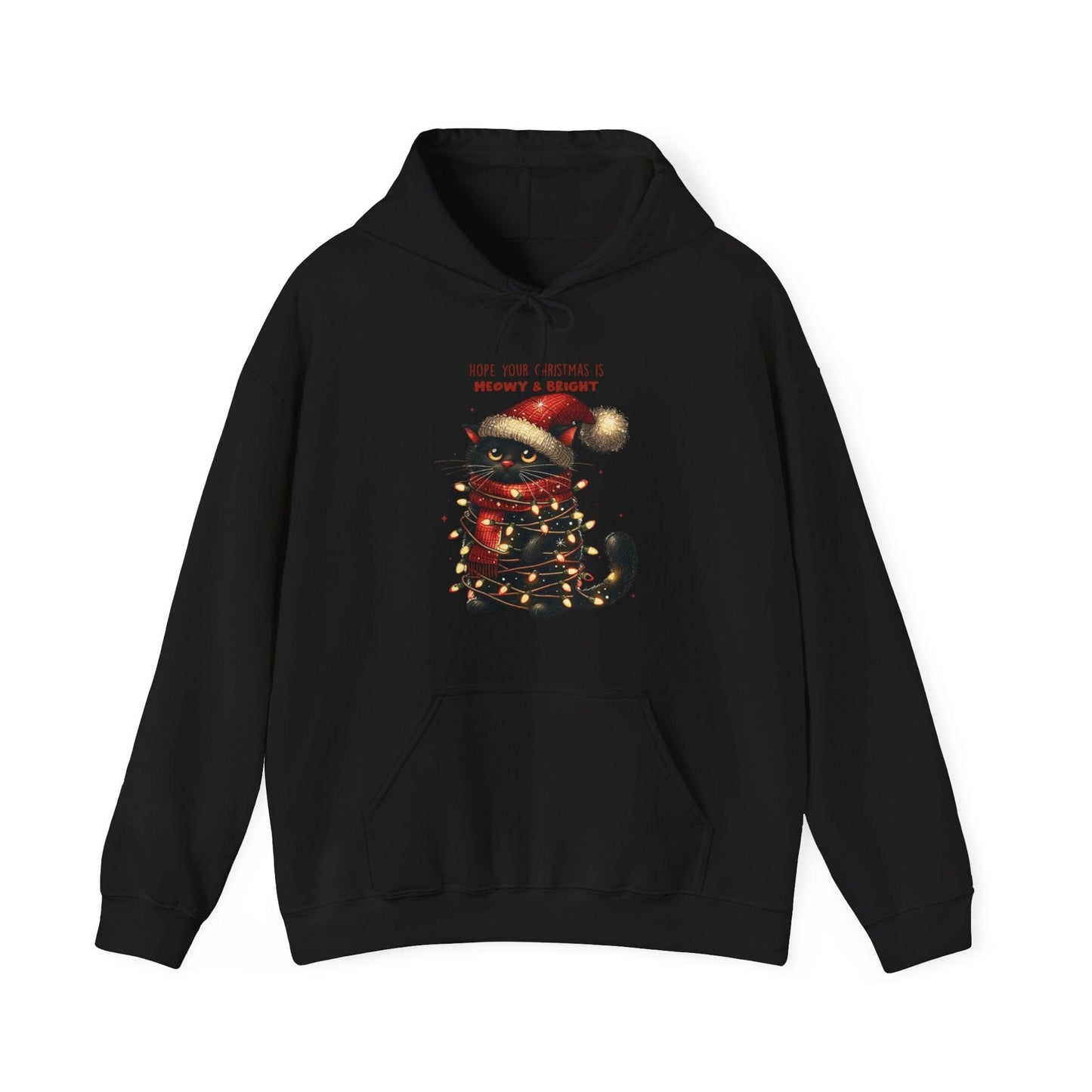 Ink and Charms Designs Hoodie Black / S Christmas Cat sweatshirt