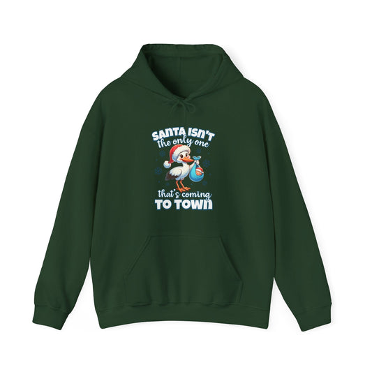 Ink and Charms Designs Hoodie Forest Green / S Hooded Sweatshirt Mom to Be Funny Christmas Pregnancy Announcement