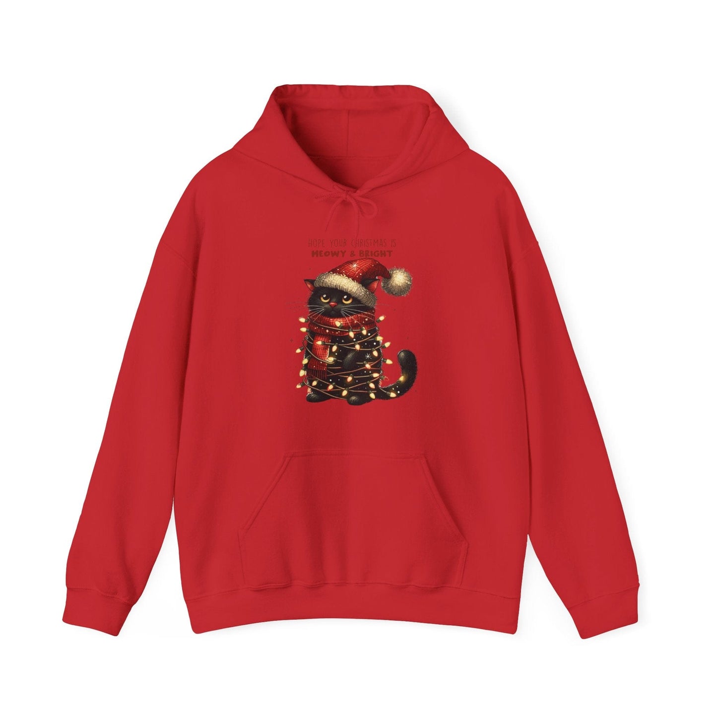 Ink and Charms Designs Hoodie Red / S Christmas Cat sweatshirt