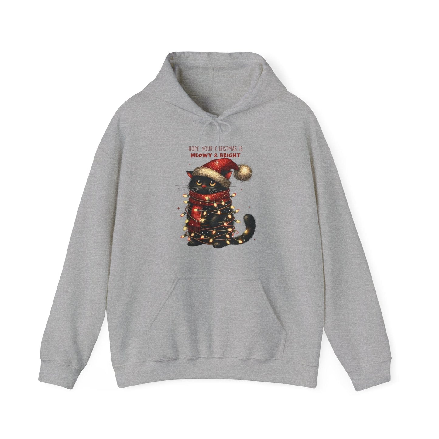 Ink and Charms Designs Hoodie Sport Grey / S Christmas Cat sweatshirt