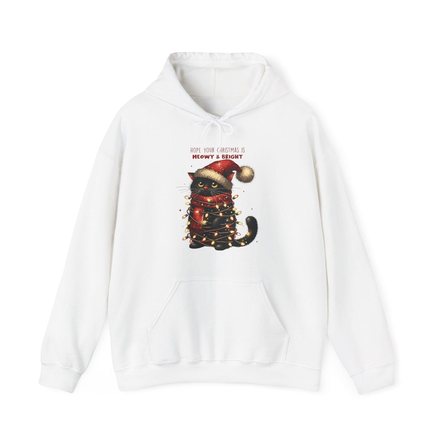 Ink and Charms Designs Hoodie White / S Christmas Cat sweatshirt
