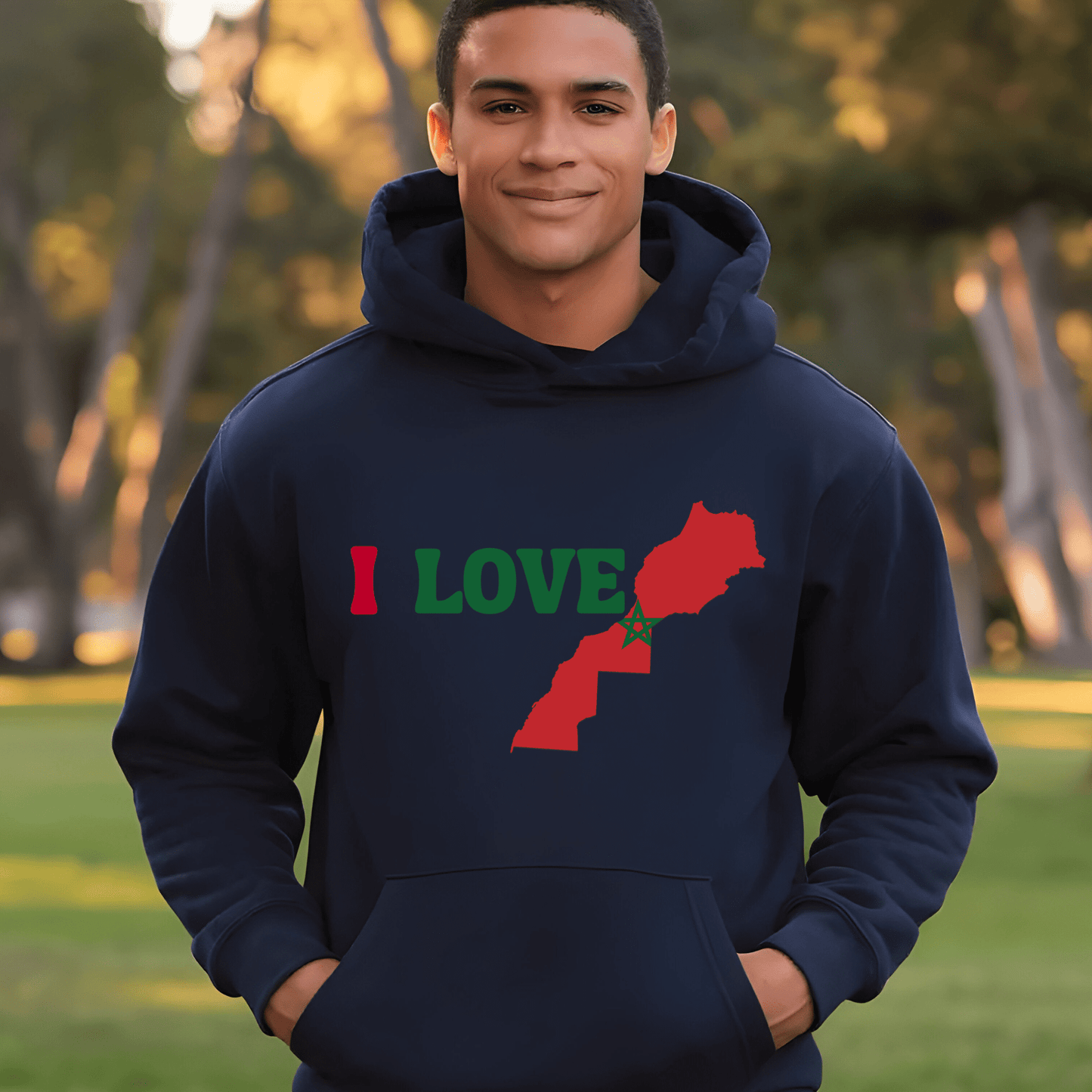 Ink and Charms Designs Hoodies Navy / S πβ€οΈ Show Your Love for Morocco in Style! β€οΈπ