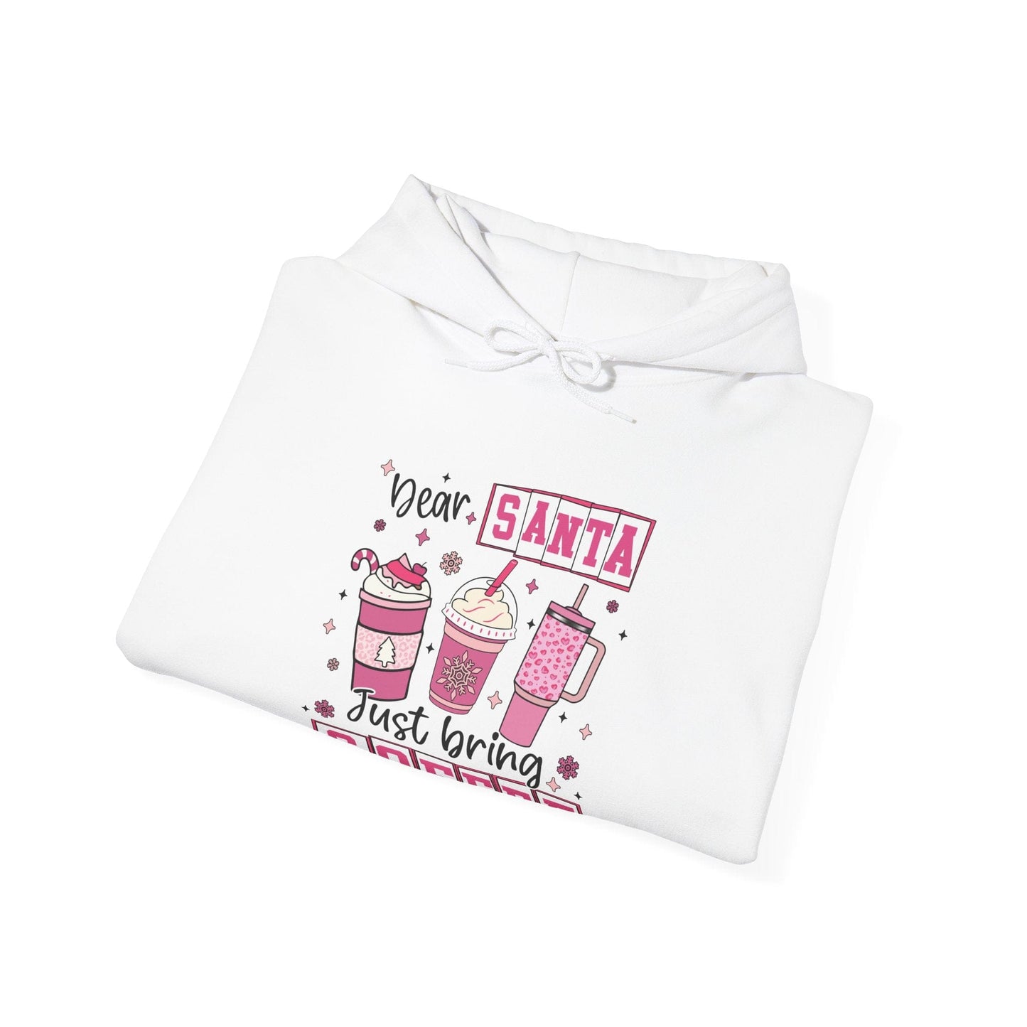 Ink and Charms Designs Hoodie Coffee Lover Hoodie - Dear Santa Just Bring Coffee