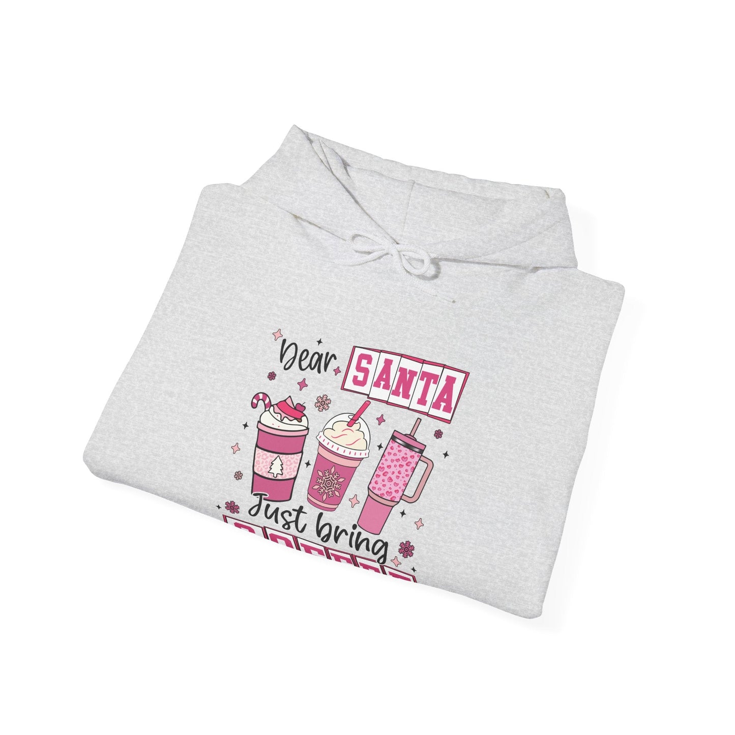 Ink and Charms Designs Hoodie Coffee Lover Hoodie - Dear Santa Just Bring Coffee