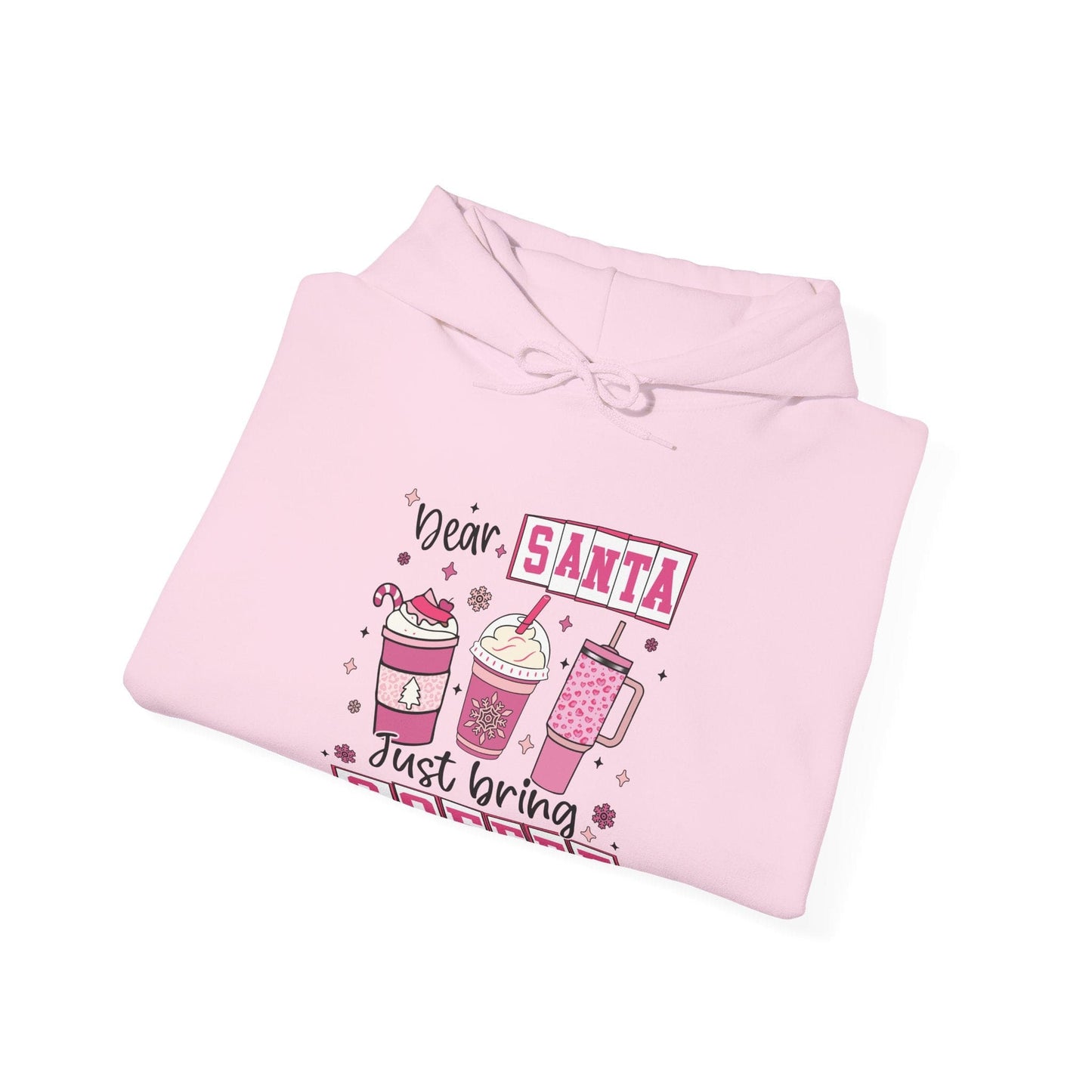 Ink and Charms Designs Hoodie Coffee Lover Hoodie - Dear Santa Just Bring Coffee