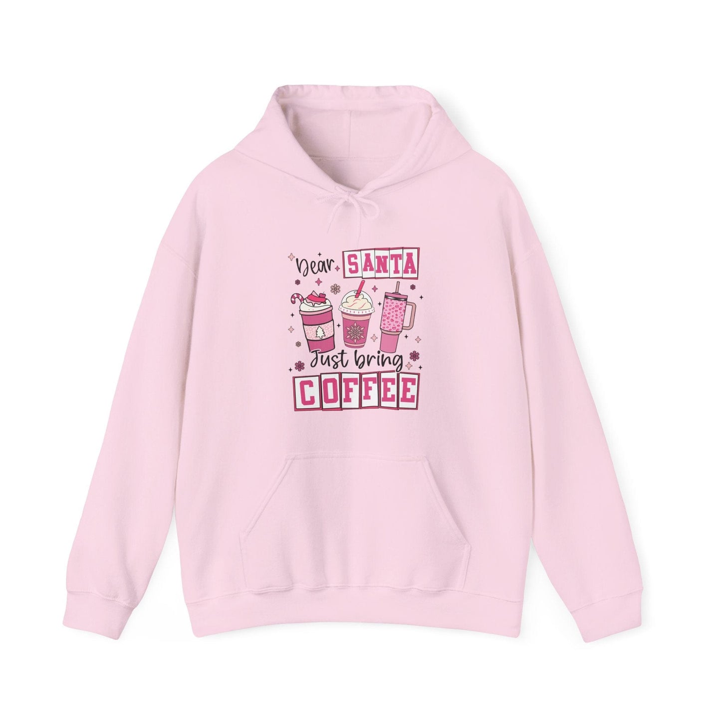 Ink and Charms Designs Hoodie Coffee Lover Hoodie - Dear Santa Just Bring Coffee