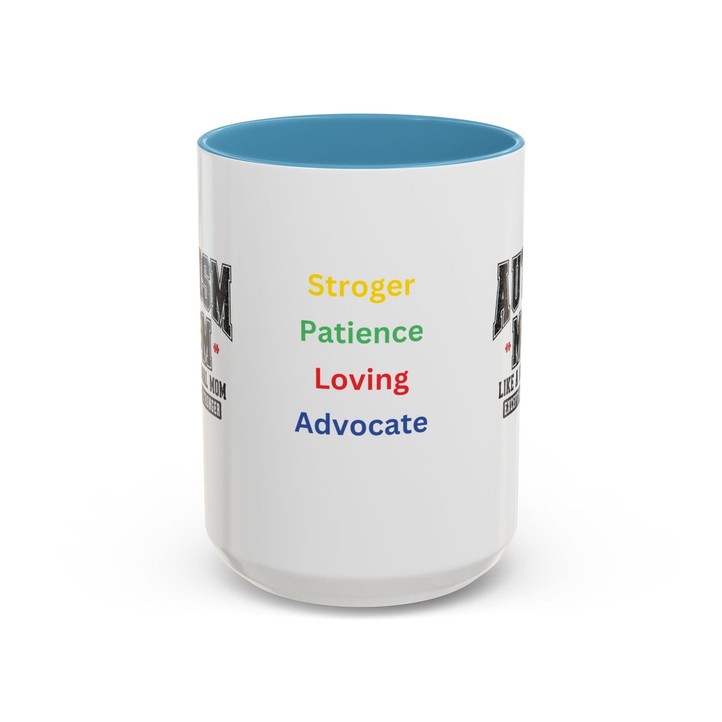 Ink and Charms Designs Mug 15oz / Light Blue Autism Mom ceramic mug (11, 15oz)