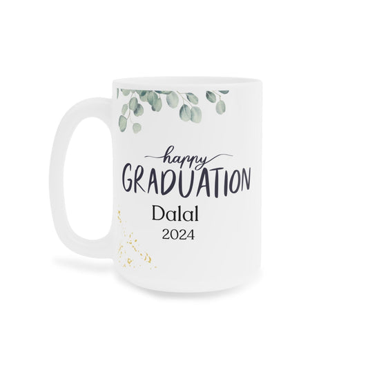 Ink and Charms Designs Mug 15oz / White Graduation Ceramic Mug - Personalized Nature Lovers Design