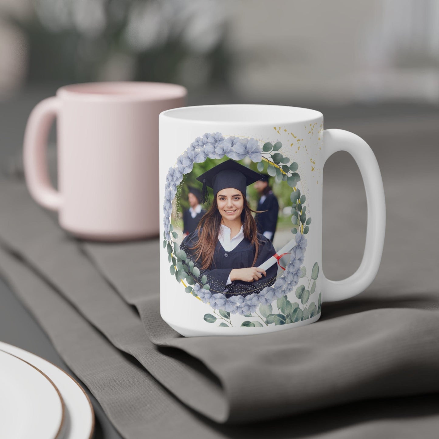 Ink and Charms Designs Mug 15oz / White Graduation Ceramic Mug - Personalized Nature Lovers Design