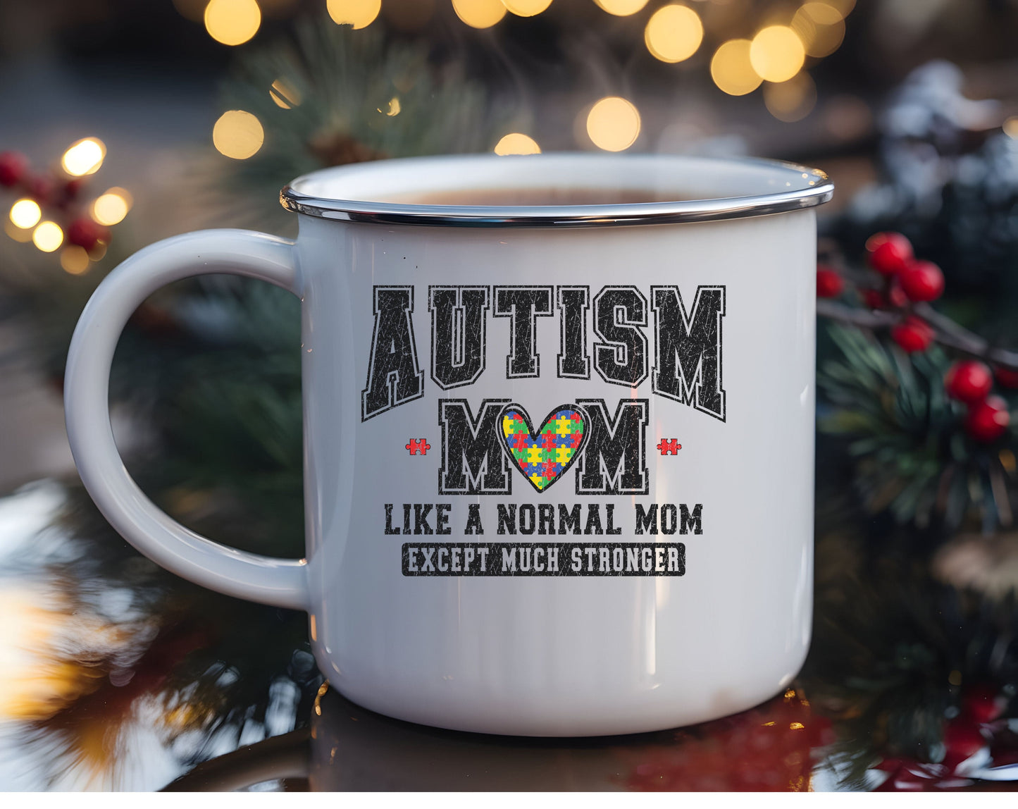 Ink and Charms Designs Mug Autism Mom ceramic mug (11, 15oz)