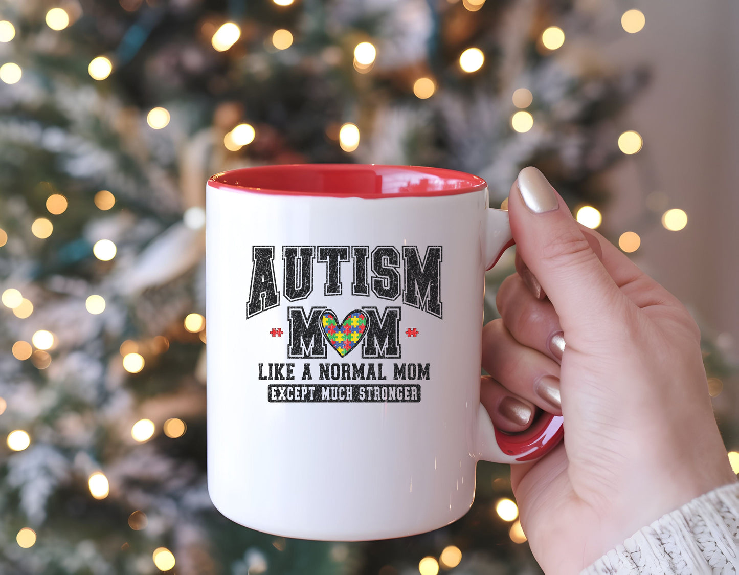 Ink and Charms Designs Mug Autism Mom ceramic mug (11, 15oz)