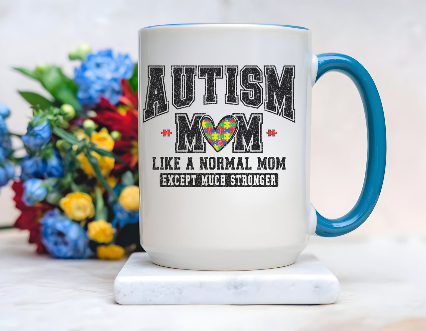 Ink and Charms Designs Mug Autism Mom ceramic mug (11, 15oz)