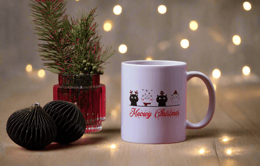 Ink and Charms Designs Mugs π»π Meow-y Christmas Vibes! ππ»-Mug