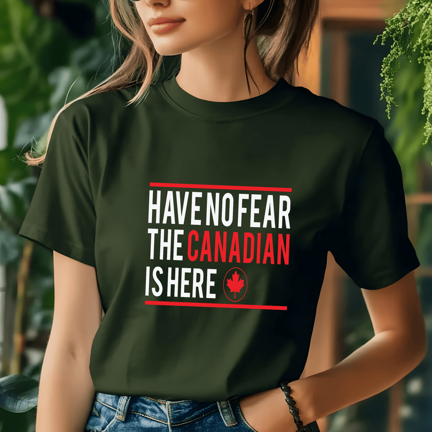 Ink and Charms Designs Sweatshirt "HAVE NO FEAR, THE CANADIAN IS HERE" Apparel Collection: Wear Your Canadian Pride with Strength!