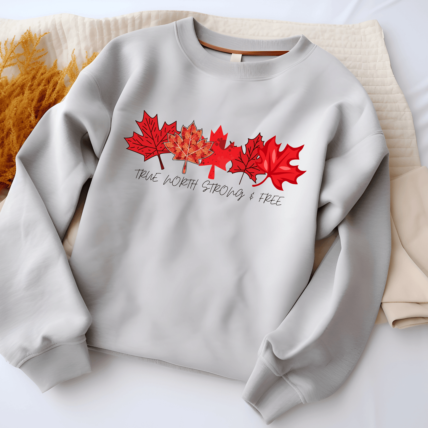 Ink and Charms Designs Sweatshirt "True North Strong & Free" Apparel Collection: Wear Your Canadian Pride!