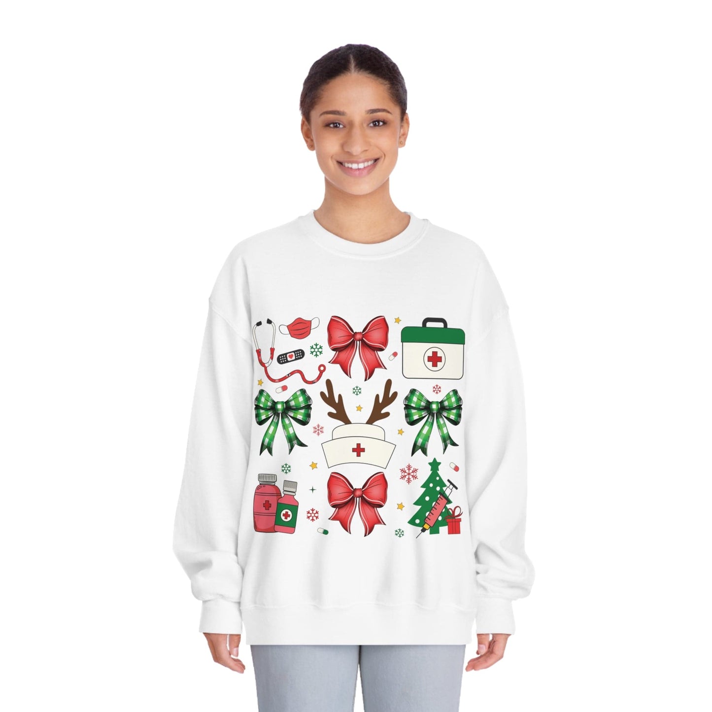 Ink and Charms Designs Sweatshirt White / S Medical Assistant Life Crewneck Sweatshirt