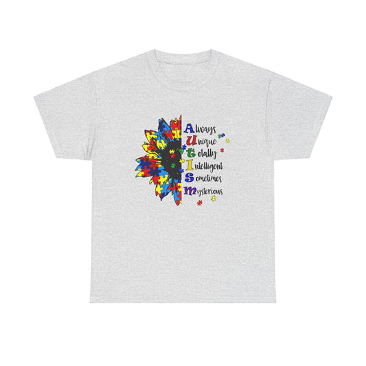 Ink and Charms Designs T-Shirt Ash / S Sunflower Autism Awareness Tee