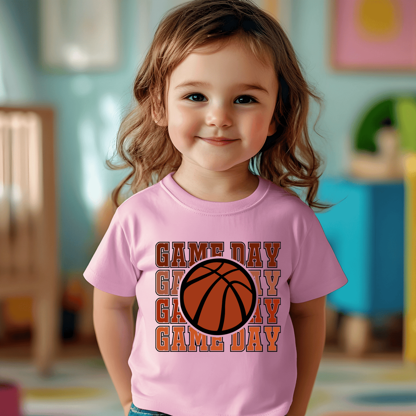 Ink and Charms Designs T-Shirt Basketball Game Day Hoodie - Bold Minimalist Player & Fan Apparel