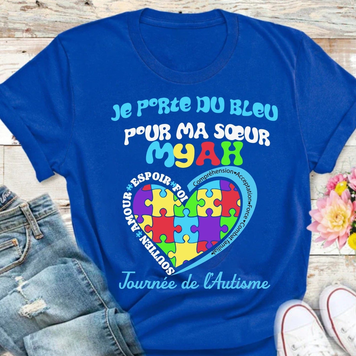 Ink and Charms Designs T-Shirt Empowering Minds - Autism awareness French collection