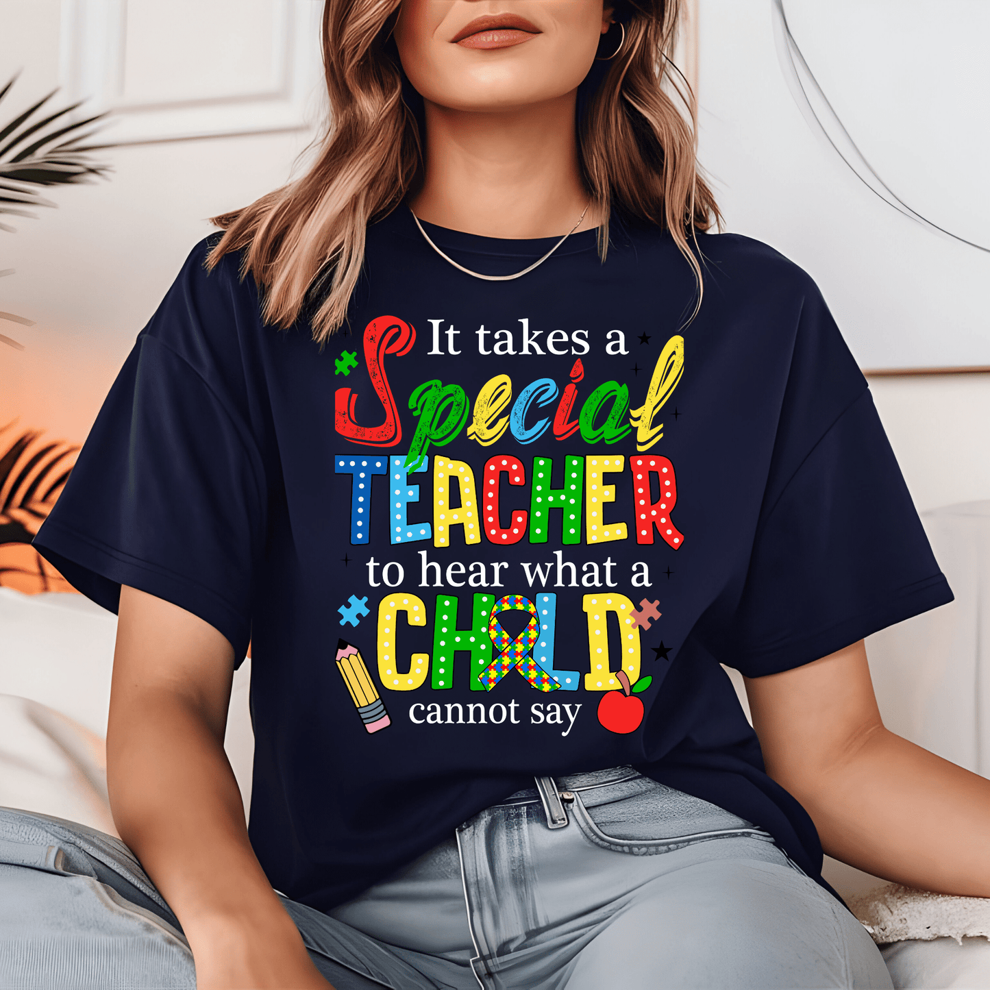 Ink and Charms Designs T-Shirt Empowering Minds - Autism awareness Specialist teacher