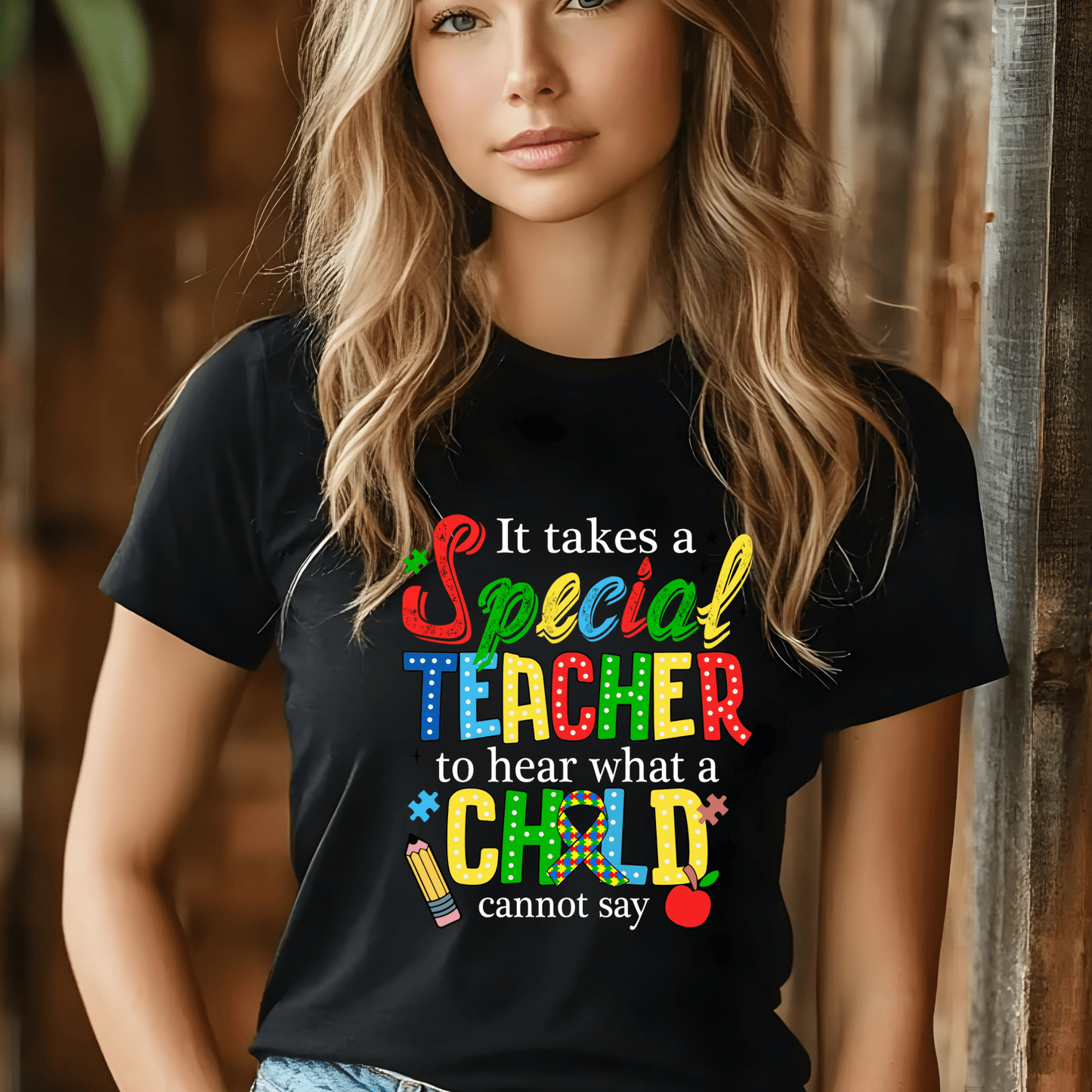 Ink and Charms Designs T-Shirt Empowering Minds - Autism awareness Specialist teacher
