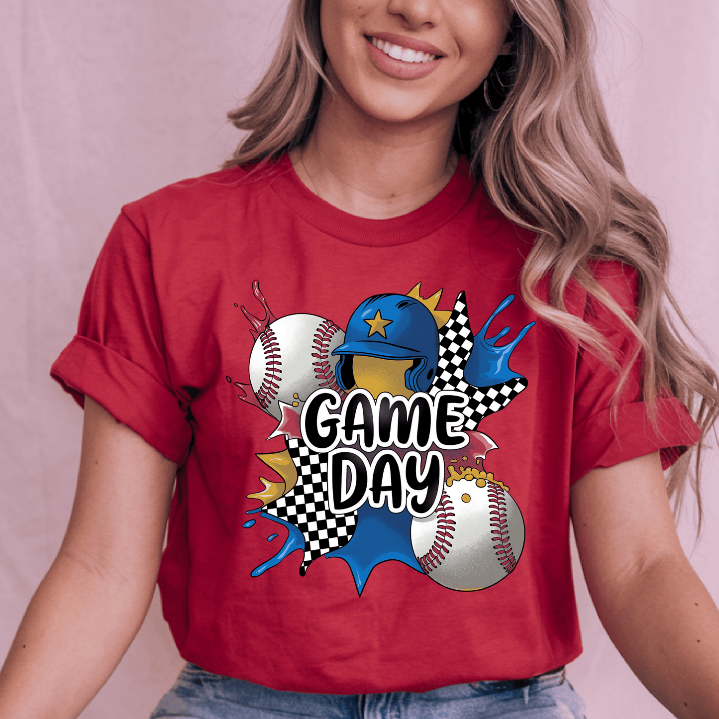 Ink and Charms Designs T-Shirt Game Day Baseball Hoodie - Bold Diamond Design for Players & Fans