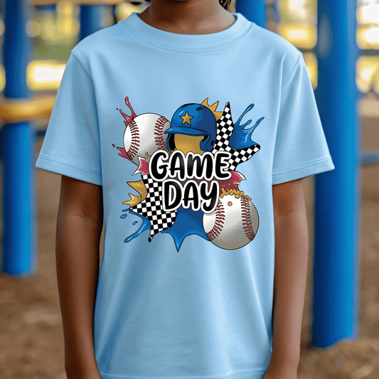 Ink and Charms Designs T-Shirt Game Day Baseball Hoodie - Bold Diamond Design for Players & Fans