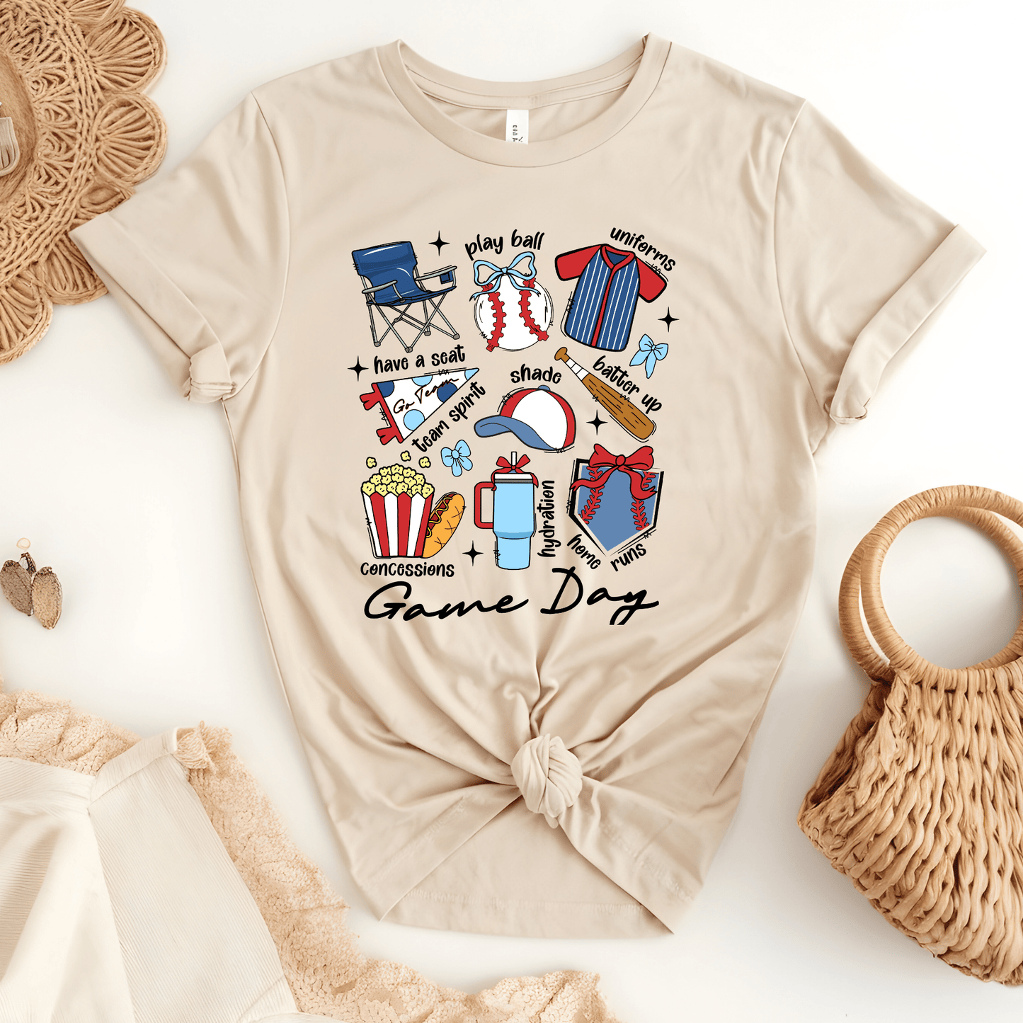 Ink and Charms Designs T-Shirt Game Day Baseball Tee - Bold Diamond Graphic Player & Fan Shirt