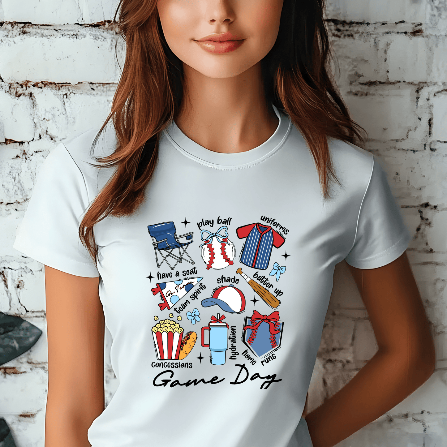Ink and Charms Designs T-Shirt Game Day Baseball Tee - Bold Diamond Graphic Player & Fan Shirt