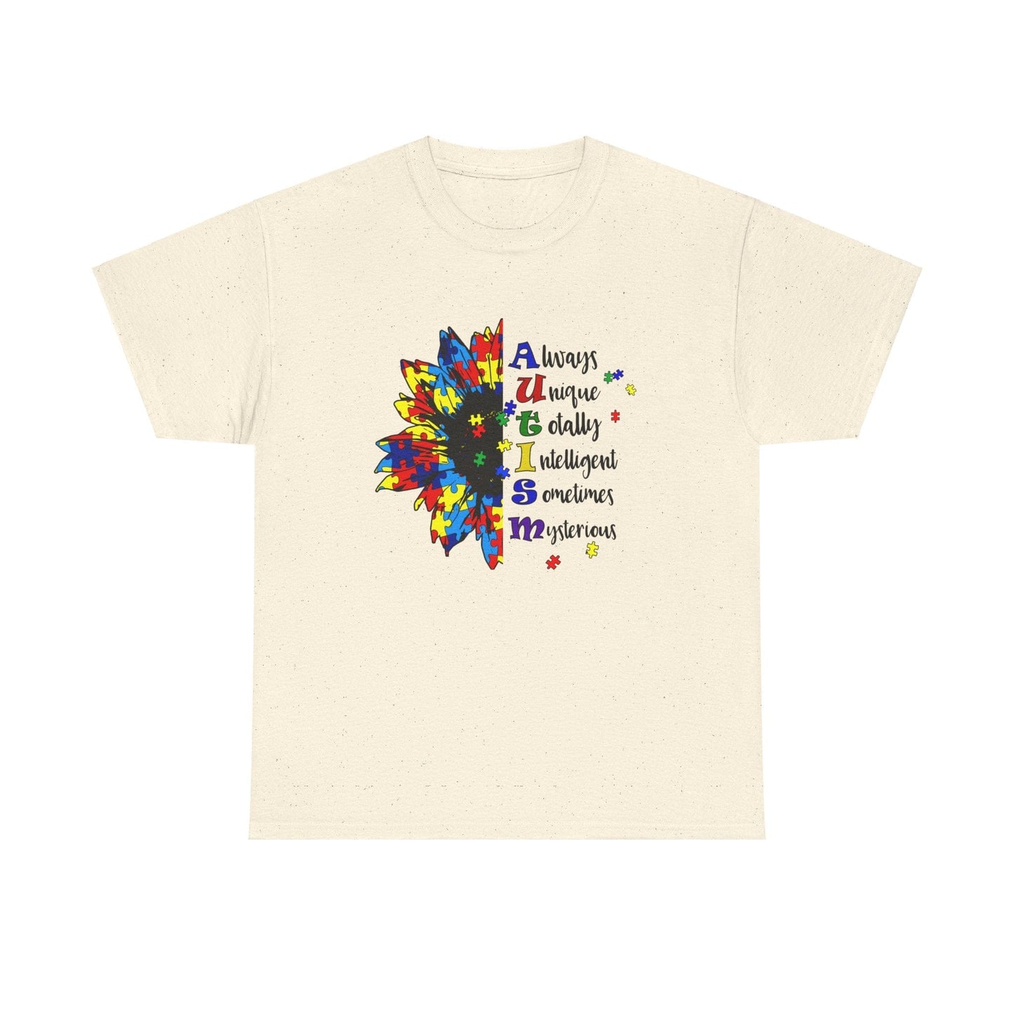 Ink and Charms Designs T-Shirt Natural / S Sunflower Autism Awareness Tee