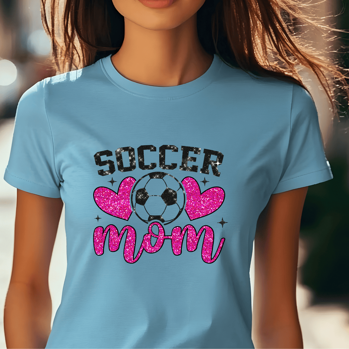 Ink and Charms Designs T-Shirt Soccer Mom Hoodie - Stylish Sideline Apparel for Team Moms