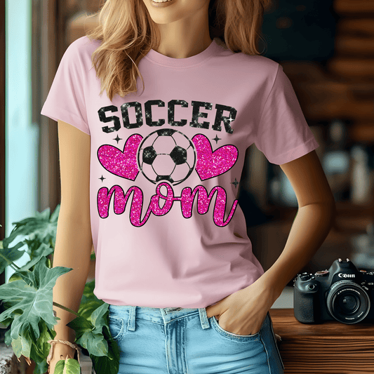 Ink and Charms Designs T-Shirt Soccer Mom Hoodie - Stylish Sideline Apparel for Team Moms