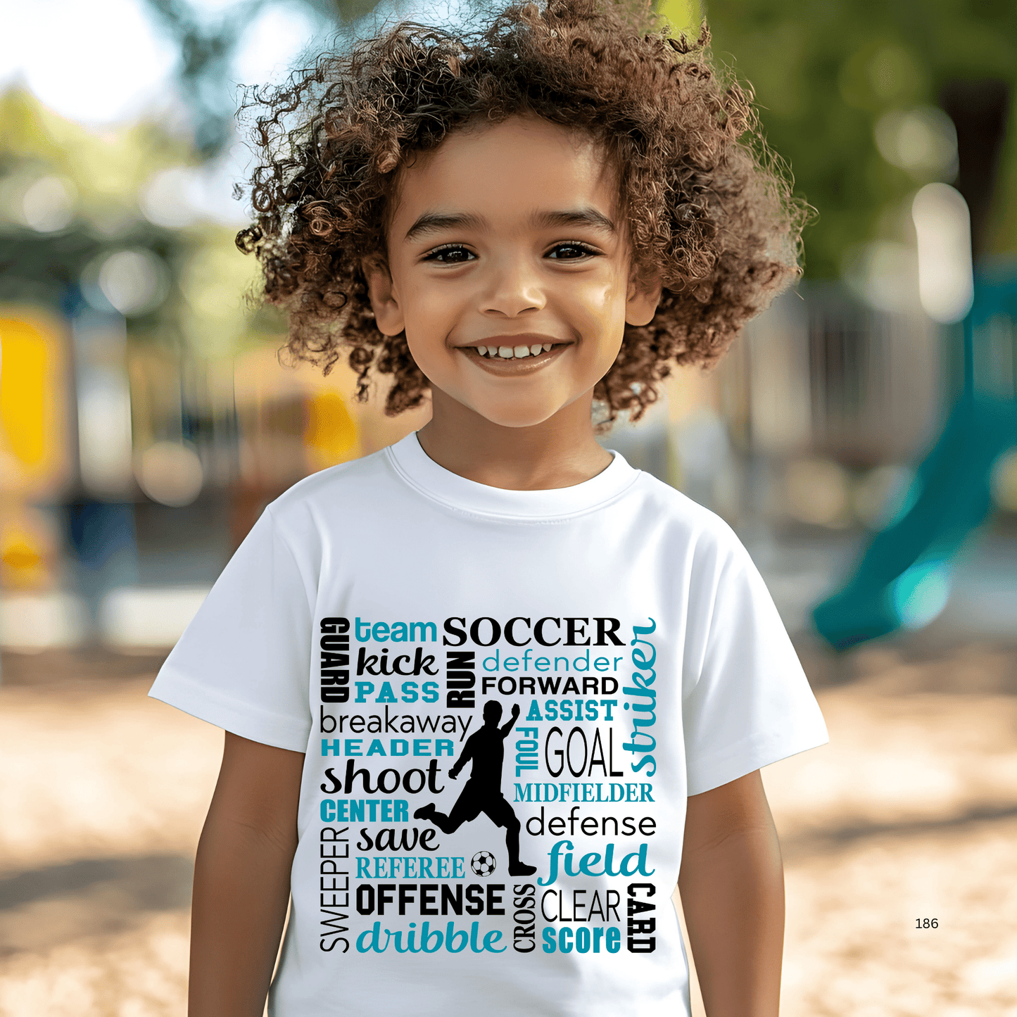 Ink and Charms Designs T-Shirt Soccer Word Art Tee – Bold Game Day Apparel for Players & Fans