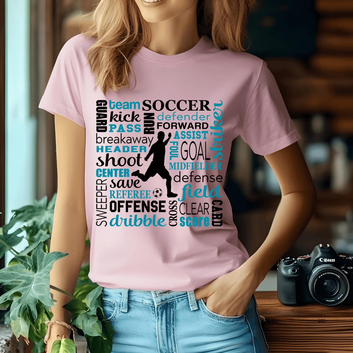 Ink and Charms Designs T-Shirt Soccer Word Art Tee – Bold Game Day Apparel for Players & Fans