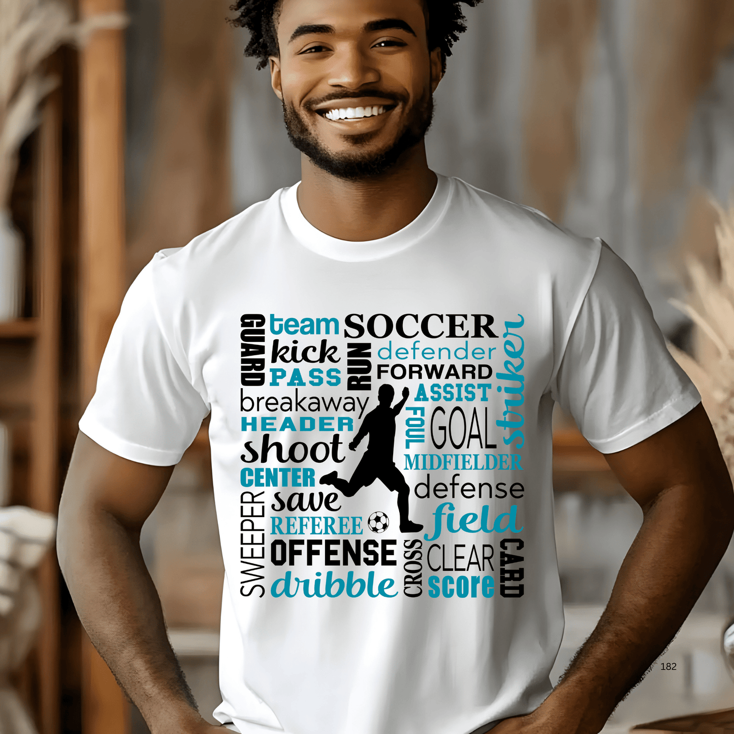 Ink and Charms Designs T-Shirt Soccer Word Art Tee – Bold Game Day Apparel for Players & Fans