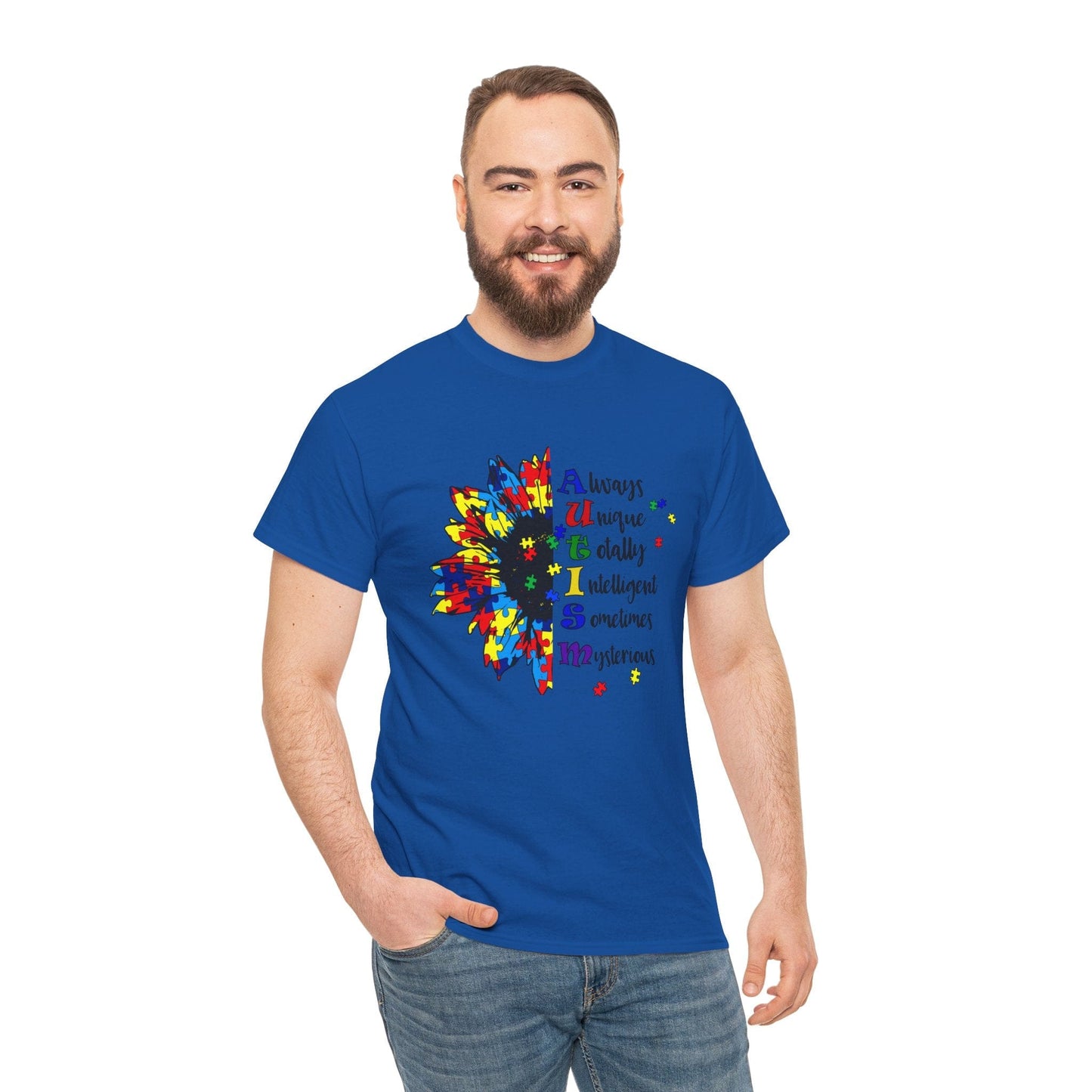 Ink and Charms Designs T-Shirt Sunflower Autism Awareness Tee