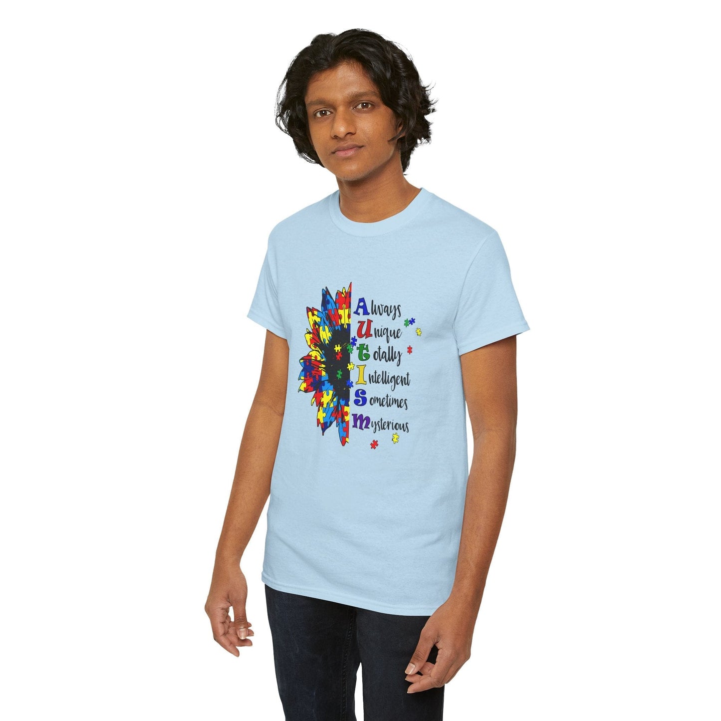 Ink and Charms Designs T-Shirt Sunflower Autism Awareness Tee