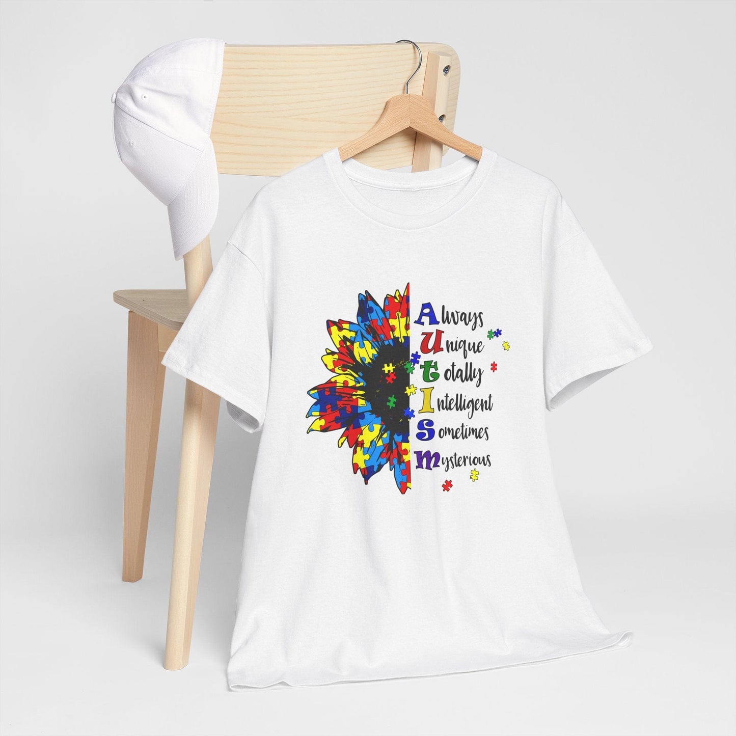 Ink and Charms Designs T-Shirt Sunflower Autism Awareness Tee