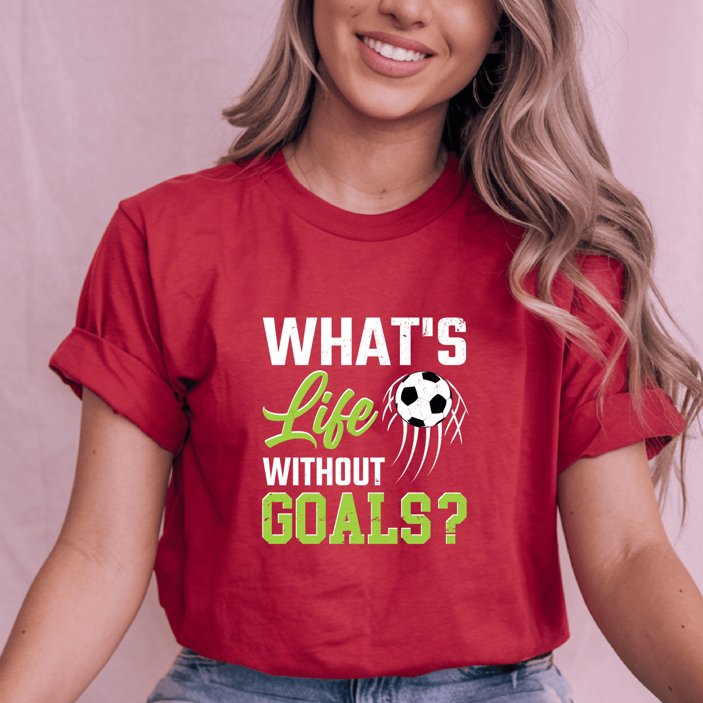 Ink and Charms Designs T-Shirt T-shirt / Light Blue / S Soccer Motivational Hoodie - 'What's Life Without Goals?' Design