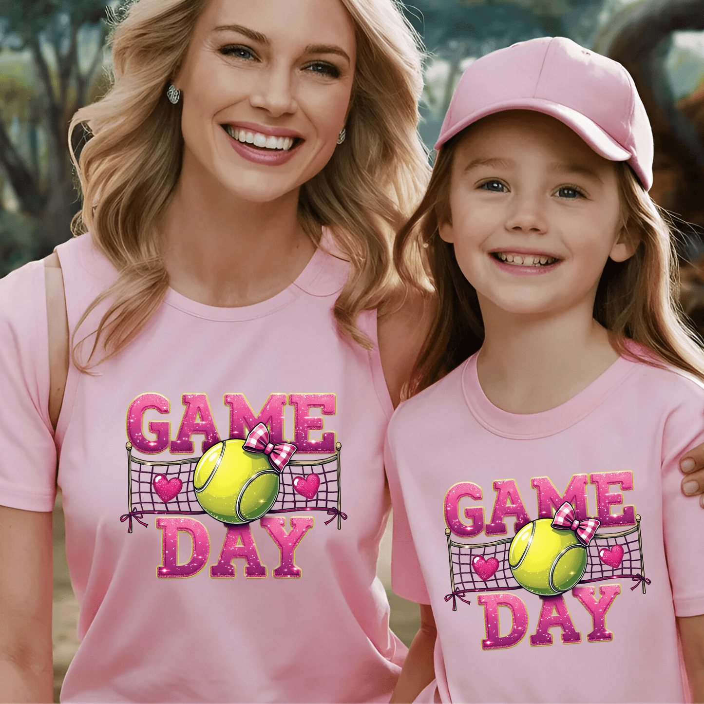 Ink and Charms Designs T-Shirt Tennis Game Day Hoodie - Classic Ball & Court-Ready Design