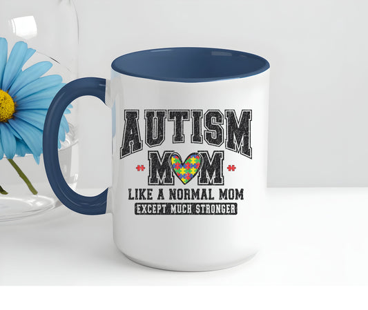 Ink and Charms Designs Mug Autism Mom ceramic mug (11, 15oz)