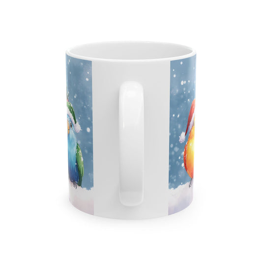 Ink and Charms Designs Mugs 15oz / Black Christmas Birds Ceramic Mug