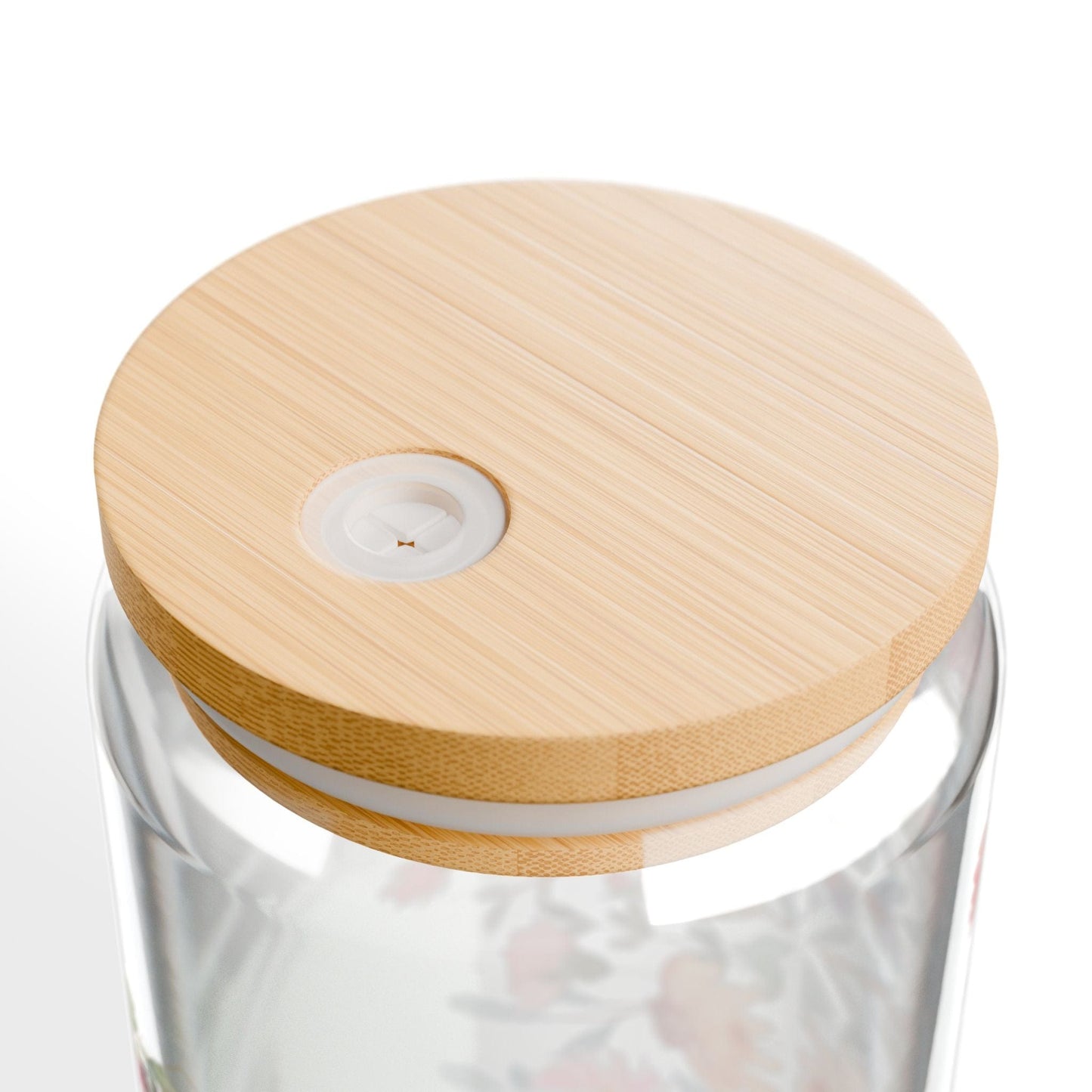 Ink and Charms Designs Sipper Glass With lid and straw / 16oz Personalized Floral Sipper Glass, 16oz - Initial and Name Design