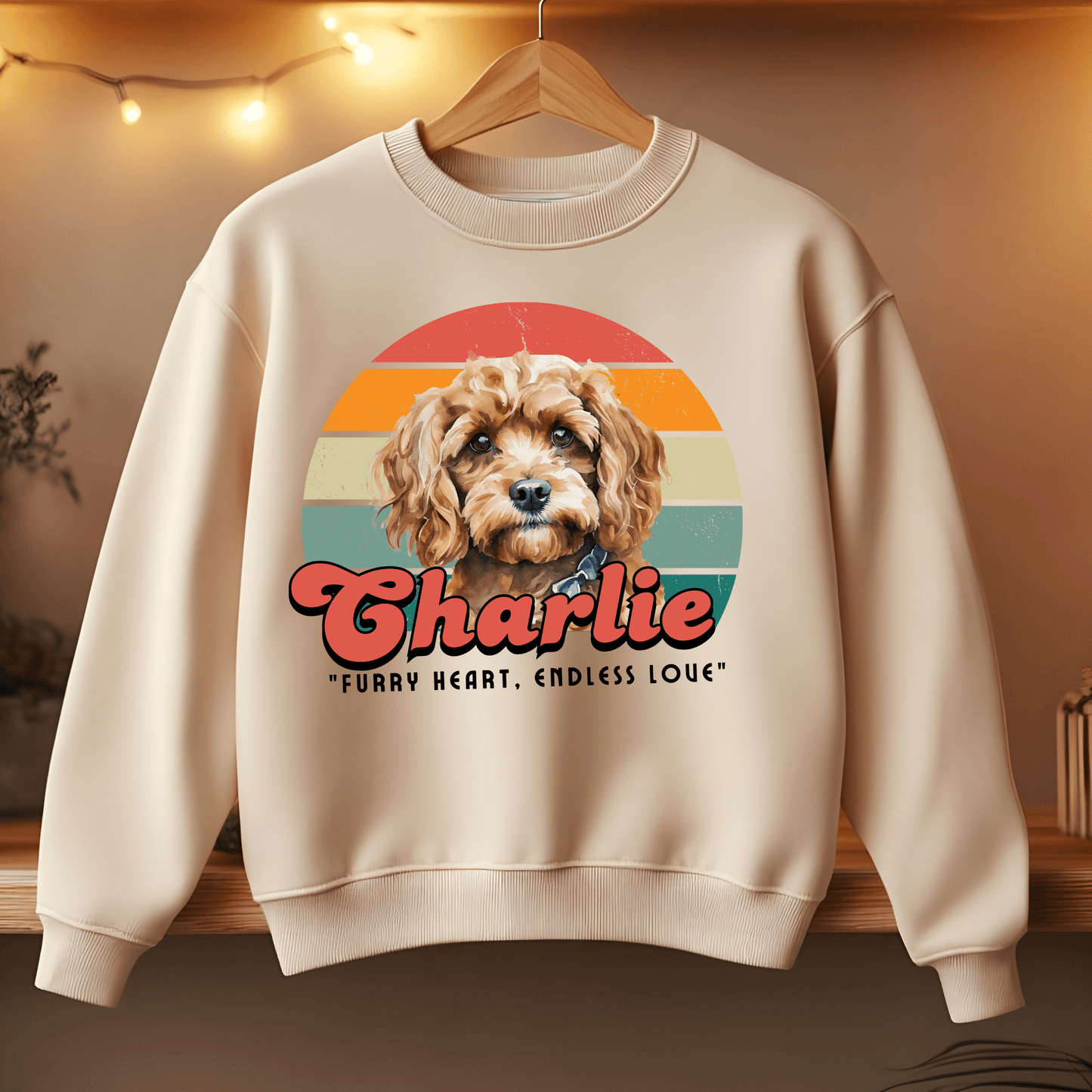 Ink and Charms Designs Sweatshirt 1 / S Dog's love Sweatshirt - Vintage design
