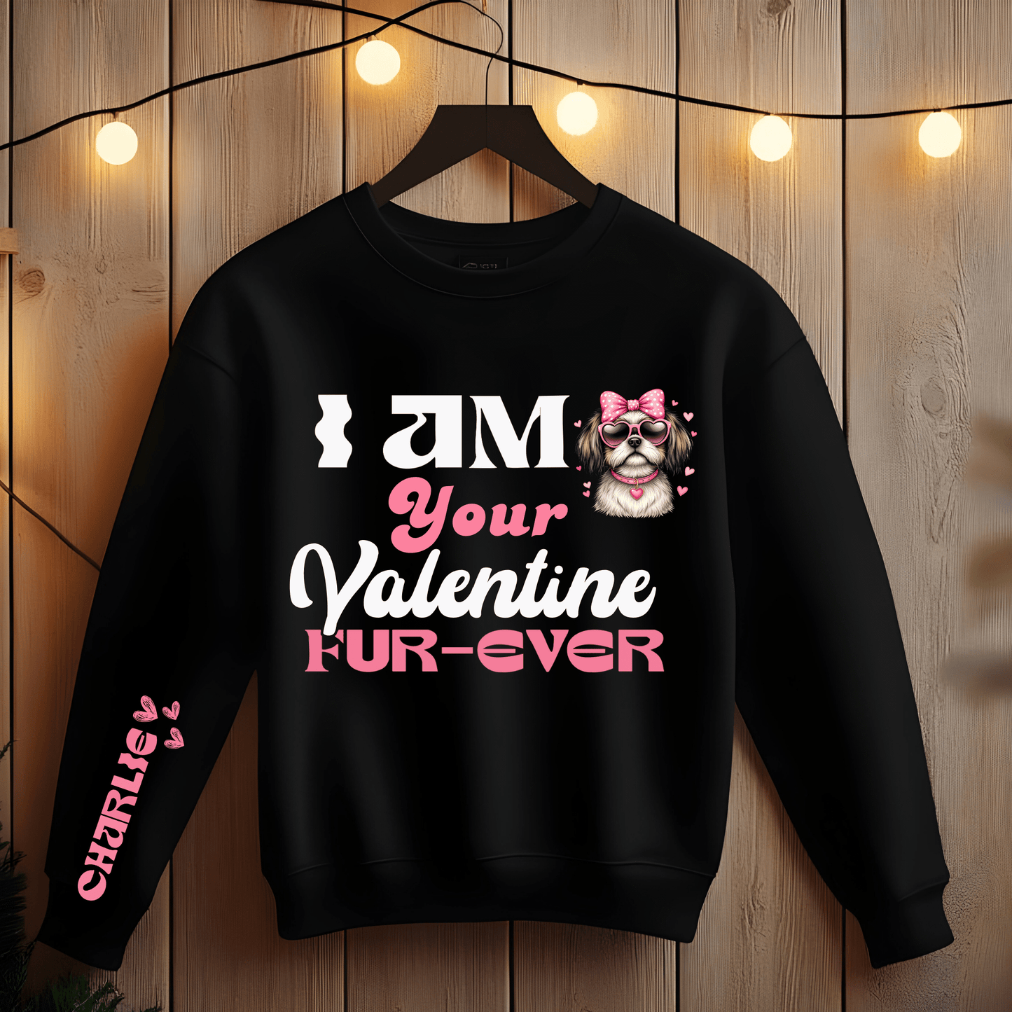 Ink and Charms Designs Sweatshirt 1 / S Valentines Dog Sweatshirt