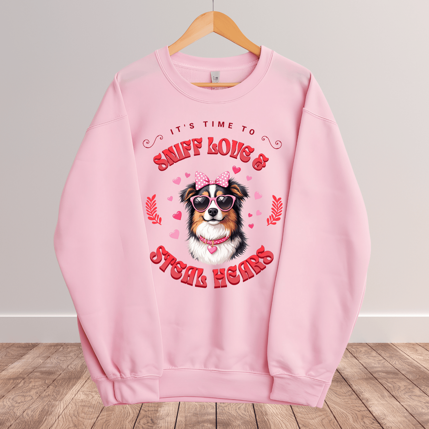 Ink and Charms Designs Sweatshirt 10 / S Dog's love Sweatshirt - Sniff Love and Steal Hugs