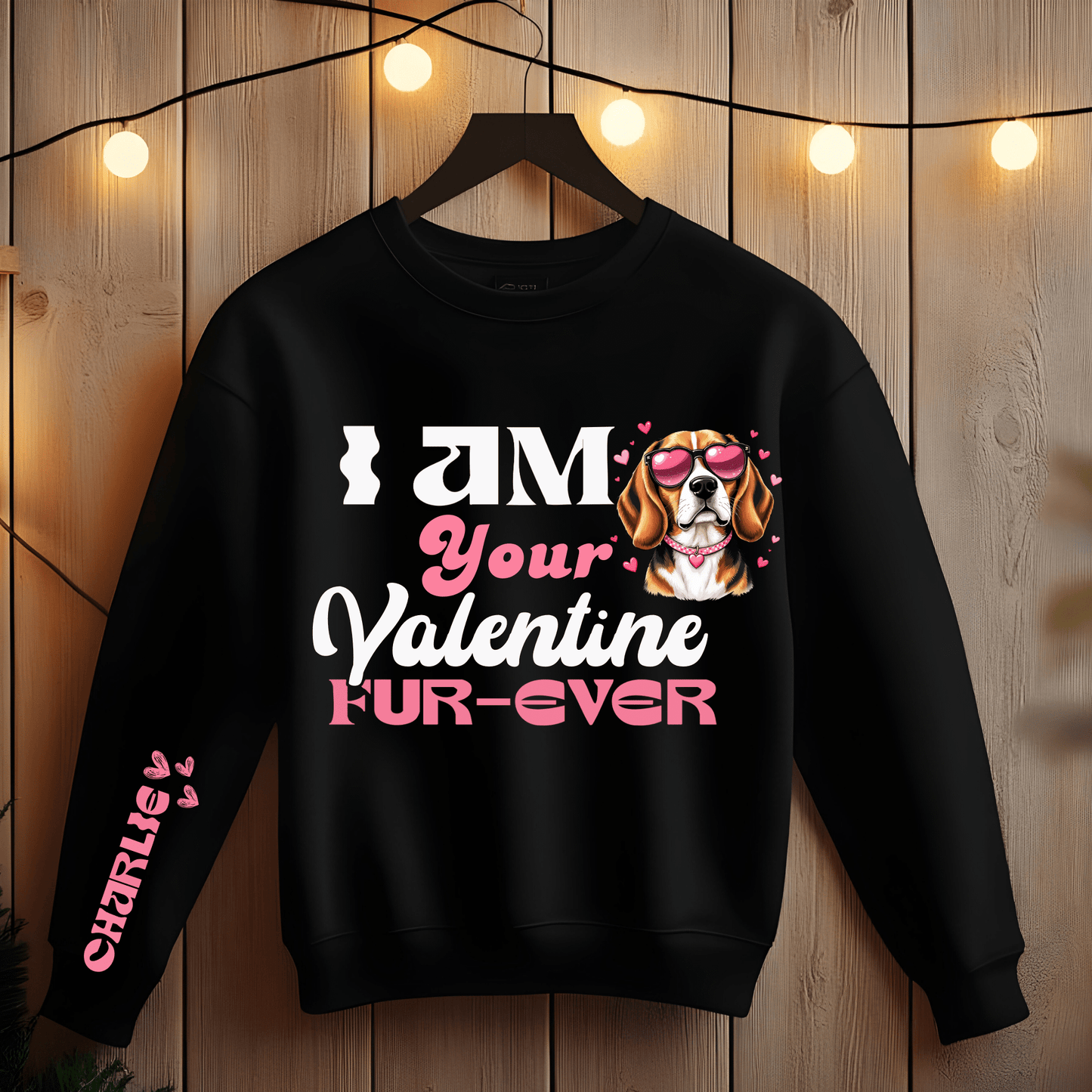 Ink and Charms Designs Sweatshirt 11 / S Valentines Dog Sweatshirt
