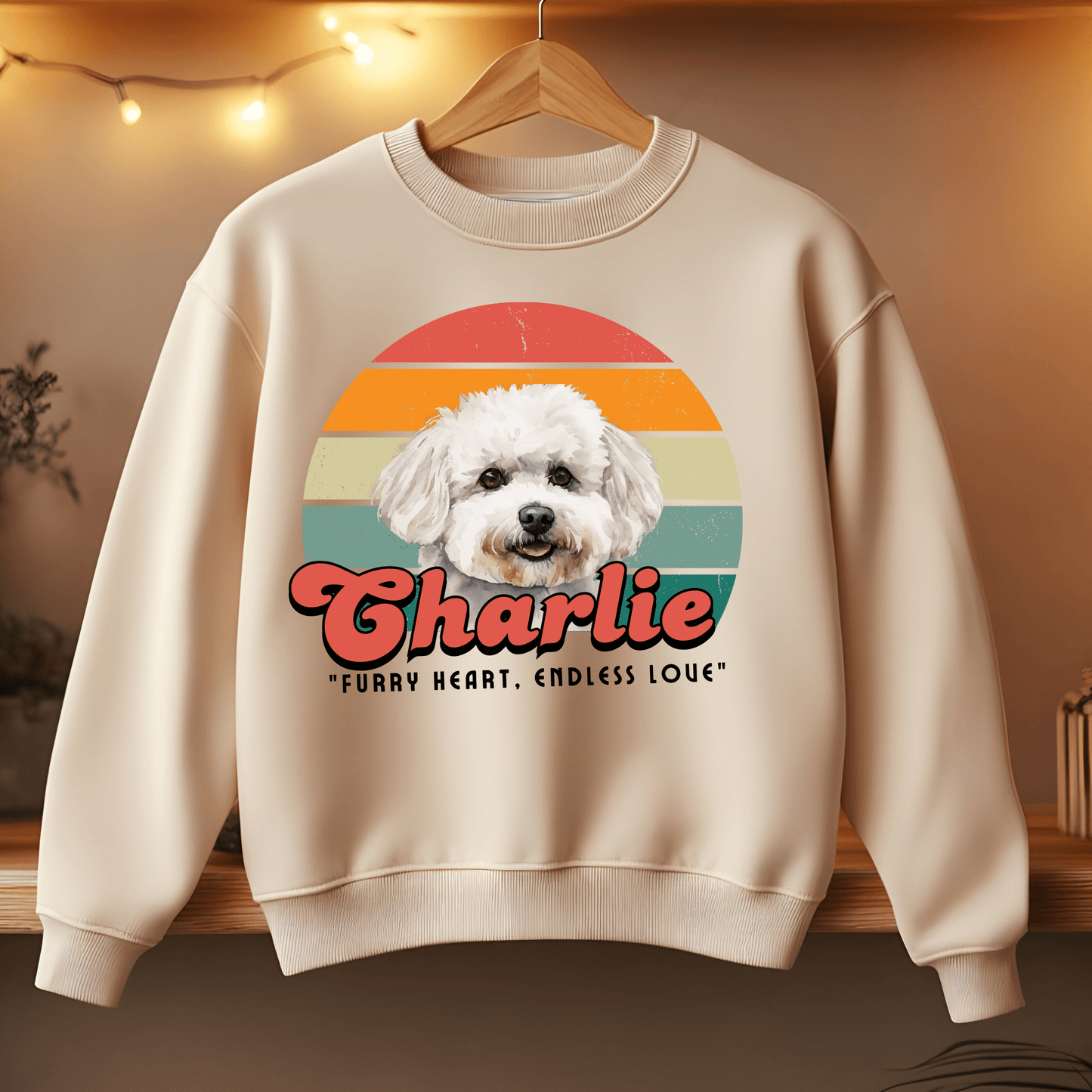 Ink and Charms Designs Sweatshirt 2 / S Dog's love Sweatshirt - Vintage design