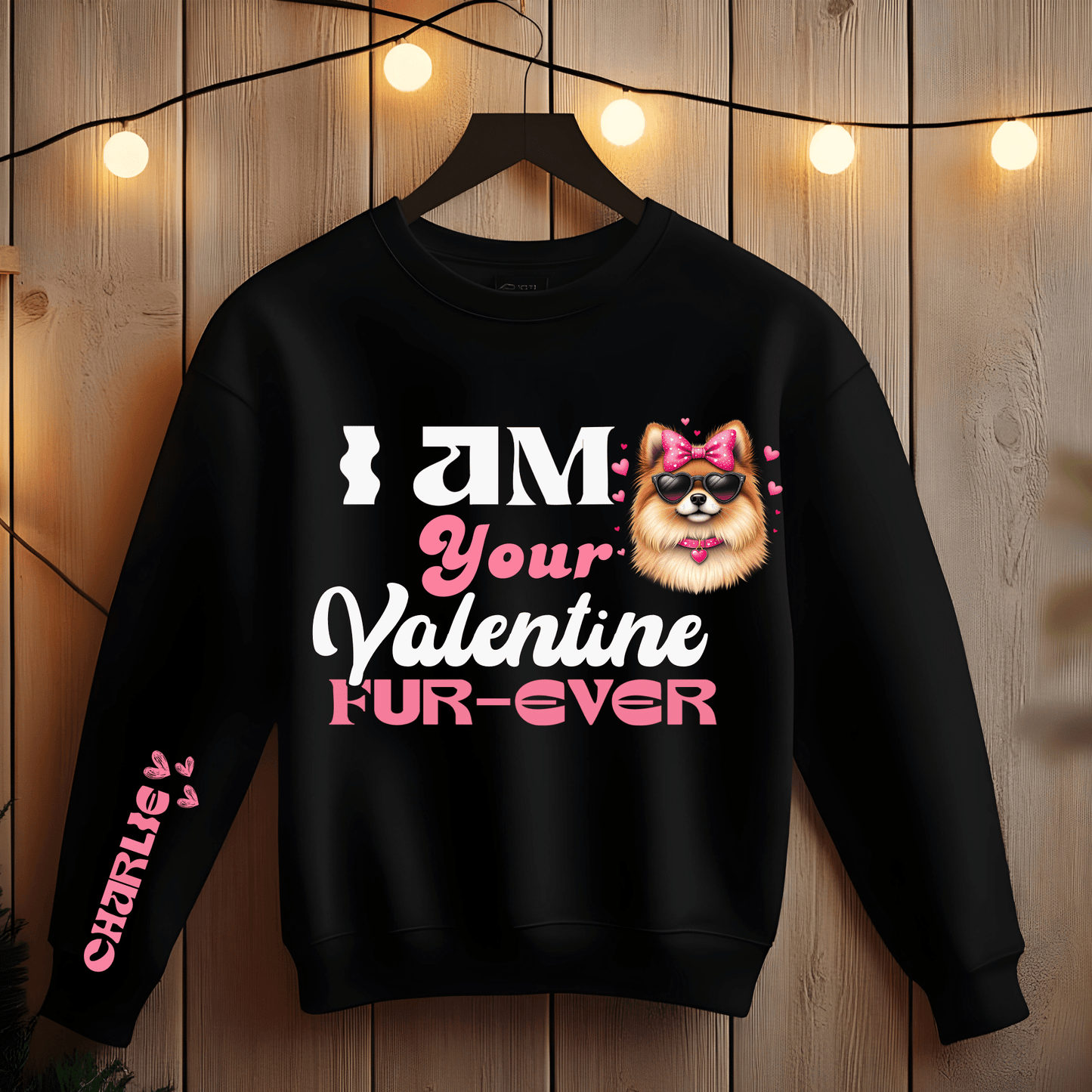 Ink and Charms Designs Sweatshirt 2 / S Valentines Dog Sweatshirt